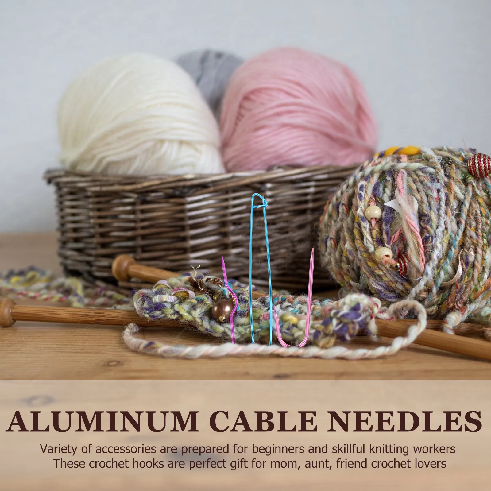 

Набор из 18 алюминиевых U-образных крючков для вязания косичками, для свитеров, шапок, шарфов, перчаток, пледов, рукоделия