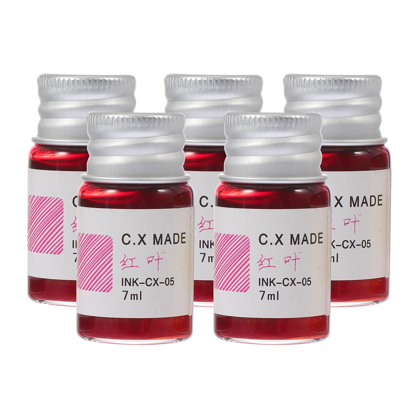 5-teiliges Zeichenstift mit einzigartigem Aussehen, farbige Signiergeschenkstifte aus Glas