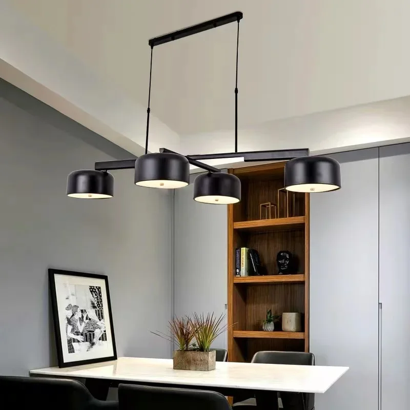 

Nordic Modern Simple Bar Restaurant Model Room Light Luxury Dining Room Study Circular Household Lamps