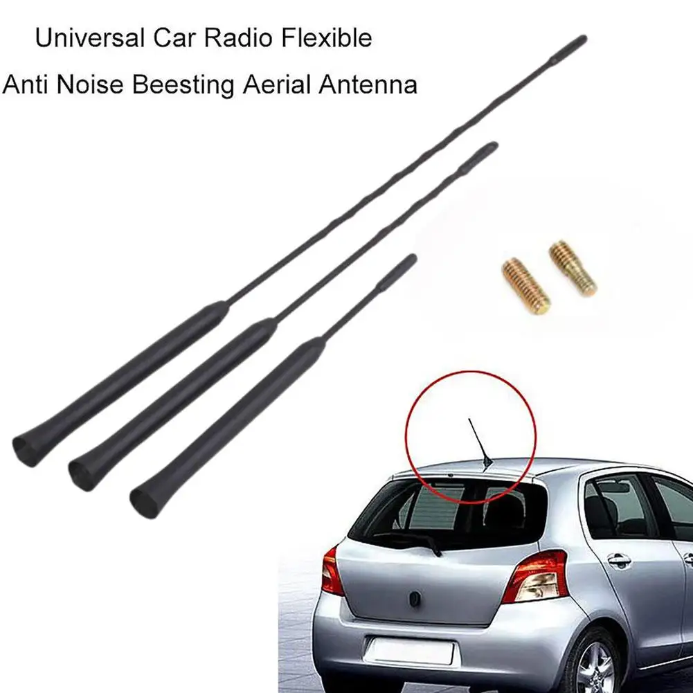 9/11/16inch Length Car Antenna Rubber Replacement AM-FM Signals Model Secure Screws Universal Fit Most Cars