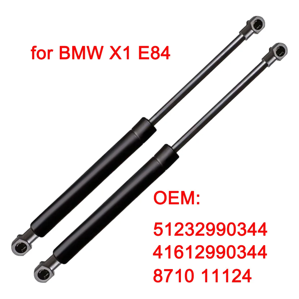 2Pcs Front Bonnet Hood Gas Struts Cylinder Lift Support 41612990344 51232990344 for BMW X1 E84 2009-2015