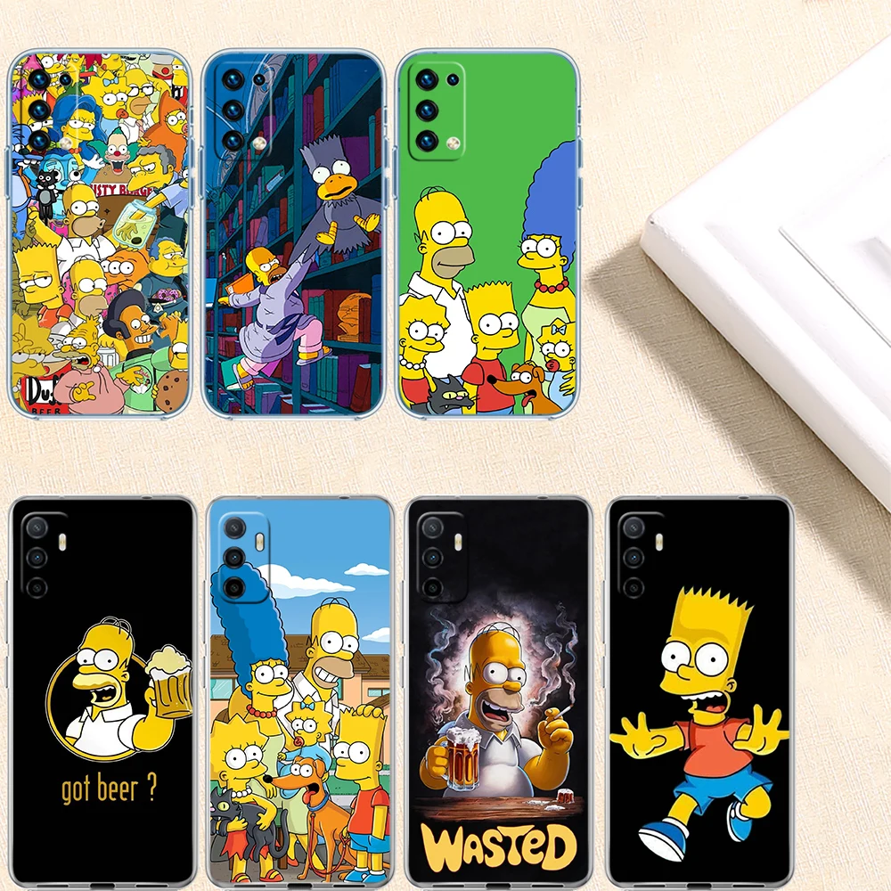 RE53 S-Simpsons Funda transparente para teléfono Motorola Moto G7 G8 G9 G84 G85 G73 G24 G15 Z2 Play Power Plus