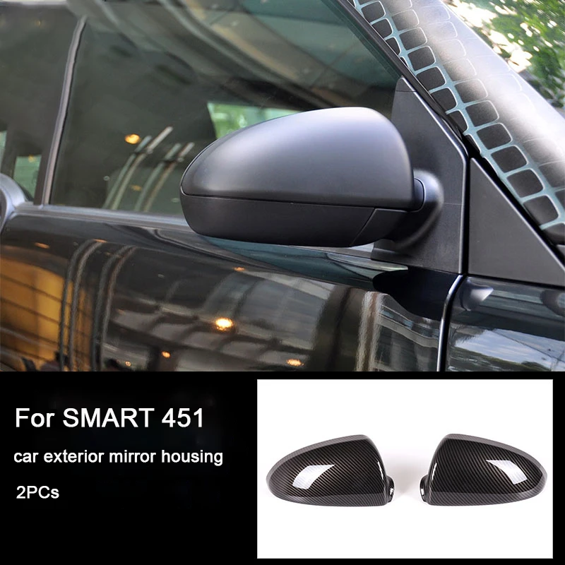 

2Pcs Car Exterior ABS Carbon Styling Rearview Mirror Protective Case For Smart 451 450 Fortwo Car Sticker Accessories