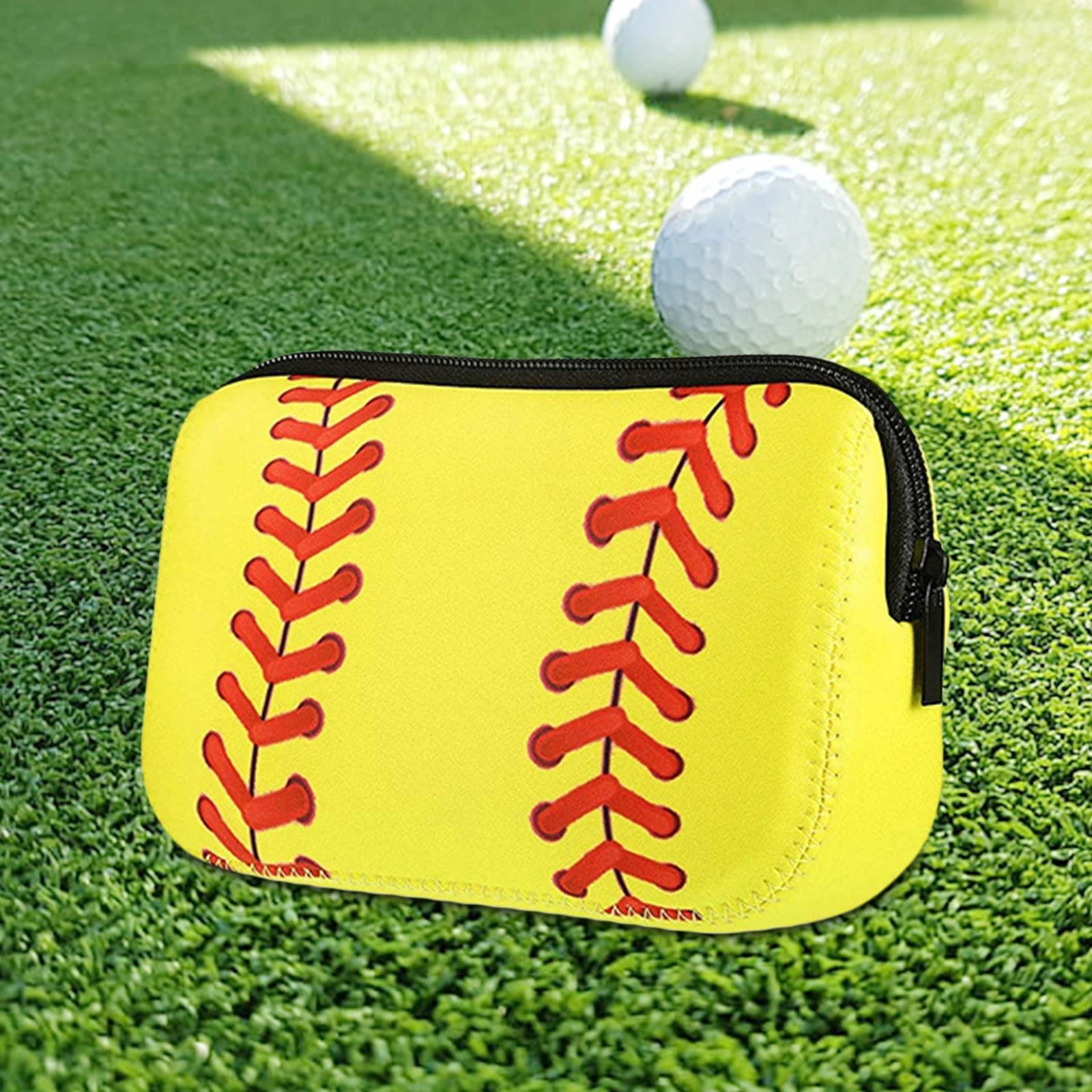 Portable Cosmetic Pouch Bag Multifunctional Storage Bag Cosmetic Softball Makeup Bag Sport Pouch for Brushes Girls Mens