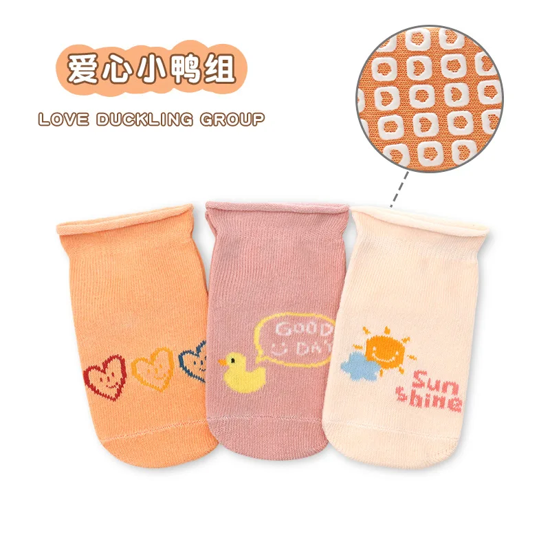 Chaussettes en coton pour nouveau-né, chaussettes pour enfants, semelle coordonnante, point, accessoires vestisens, premier dépôt pour obtenir un rabais, 3 paires