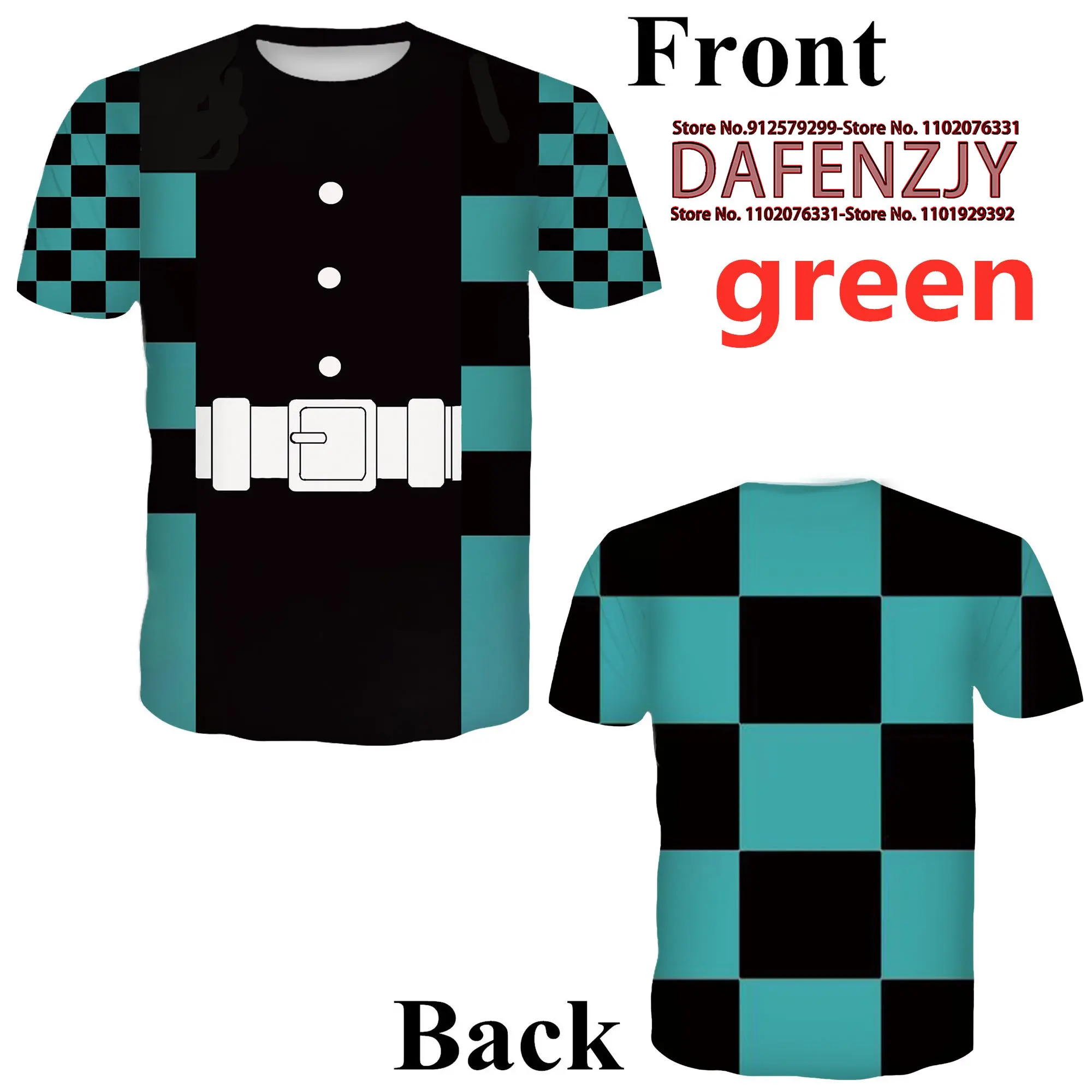 Cartoon Anime Cosplay Teens Boys Girls Shirts 3D Print Colorful Design Graphic Tee Shirt with Short