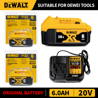 Dewalt 20V battery, DCB206 6000mAh large capacity rechargeable lithium-ion battery, Dewalt DCB200 power tool replacement battery