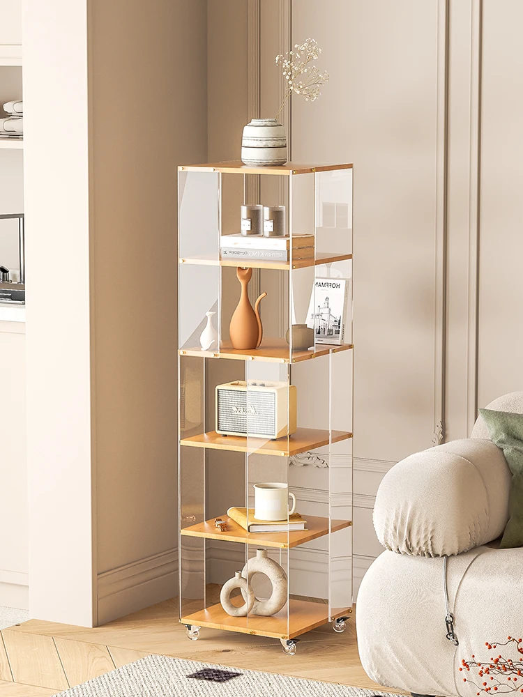 The product can be customized.Rotating bookshelf shelf floor acrylic bookcase wall living room online celebrity display shelf c