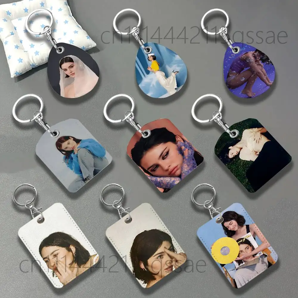 G-Gracie Abrams-S Daughter From Hell Leather Keychain Card Holder For Airtag & Access Cards Modern Bus Pass