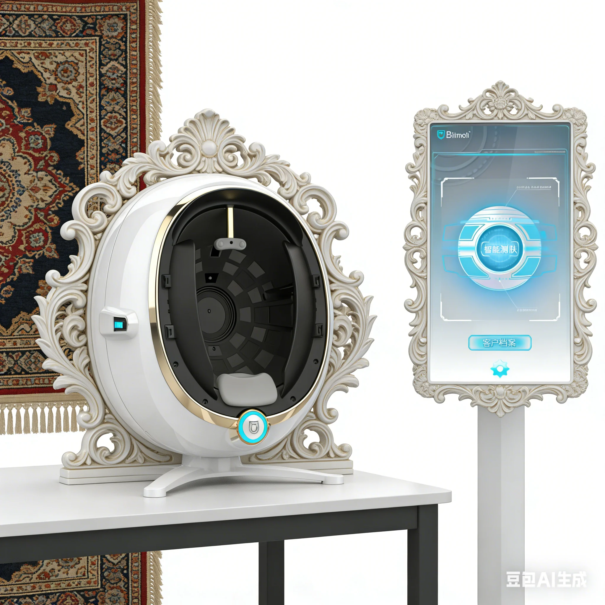 

3D Skin Scanner Care Facial Analyzer Monitor Machine Magic Mirror Portable Testing English Detector Face Camera Test Analysis