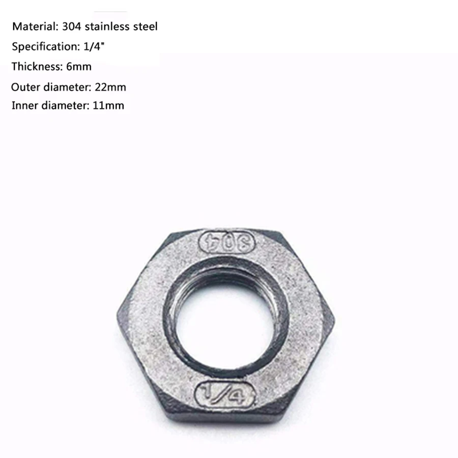 304 in Acciaio Inox Dado di Bloccaggio 1/4 "3/8" 1/2 "3/4" 1 1-1/4 "1-1/2" 2 "BSP Hexagon Tappo di Chiusura Del Serbatoio Di Acqua Comune Tubo Raccordi