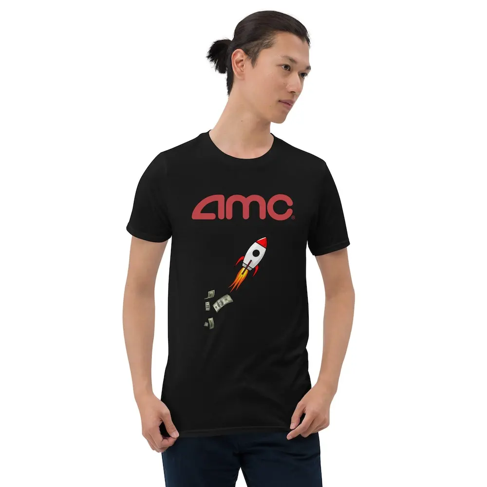 Amc Stock Ticker Logo To The Moon T Shirt Entertainment Meme Stonksabove Com