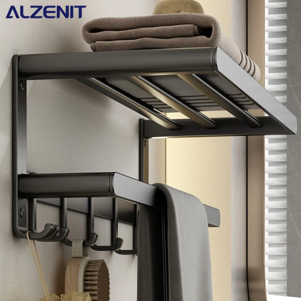 Matte Black Towel R… - image