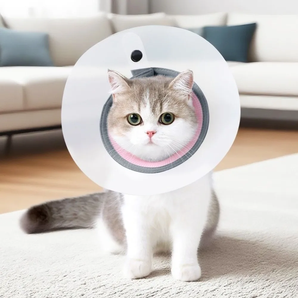 

Breathable Pet Protective Collar Adjustable Bite Resistant Recovery Cone Collar Anti-Scratch Transparent Anti-Bite Collar