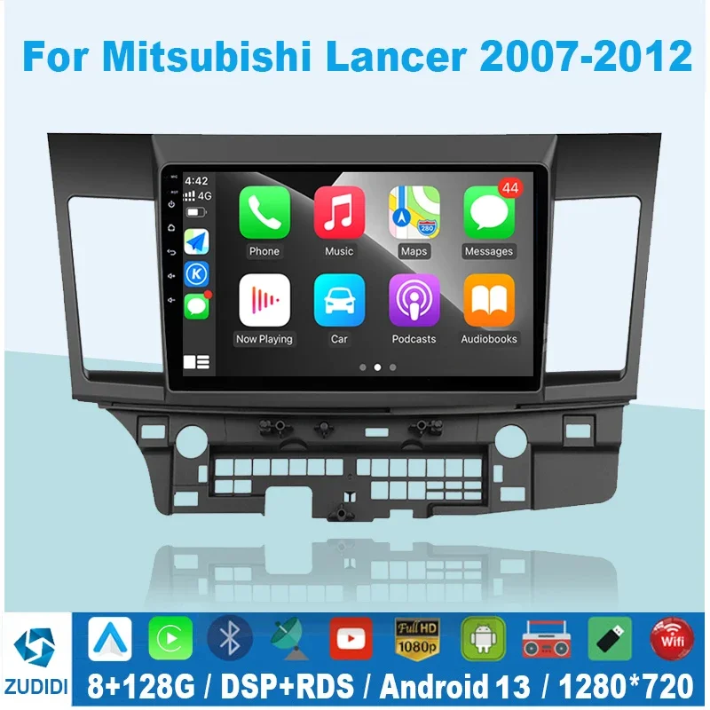 

Автомагнитола 2 Din для MITSUBISHI LANCER 2007-2012, мультимедийный проигрыватель на Android 13 с голосовым управлением, 4G + WIFI, радио и видеоплеером, GPS, Carplay