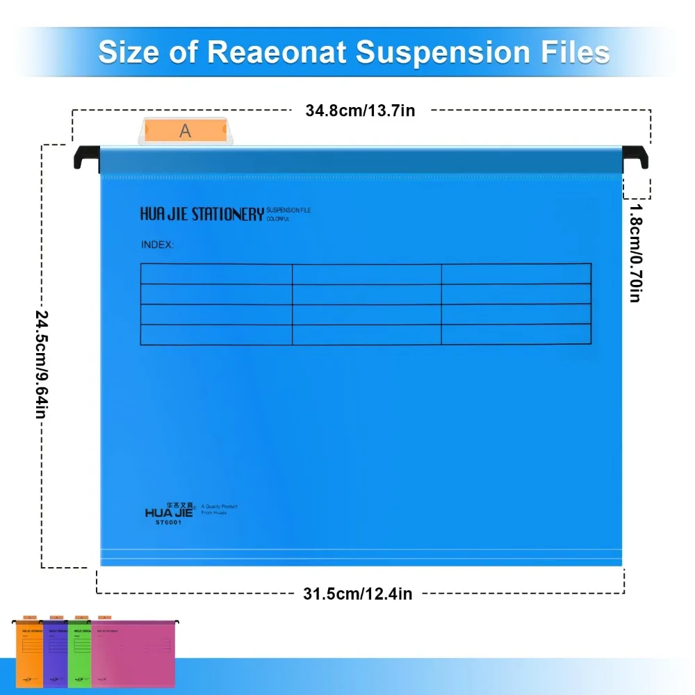 PVC A4 Quick Labor Folder New Suspended Type with Hook Filing Cabinet Dividers A4 Color Random Hanging File Folders School