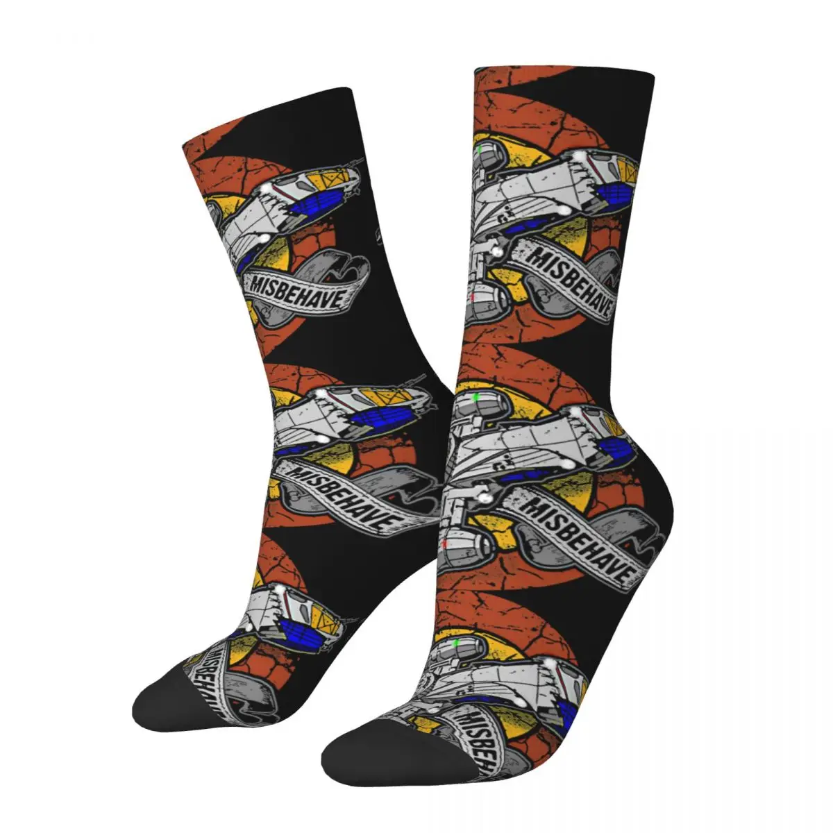 Vintage Serenity Essential Crazy Men's Compression Socks Unisex Firefly Spaceship Science Fiction TV Series Street Crew Sock