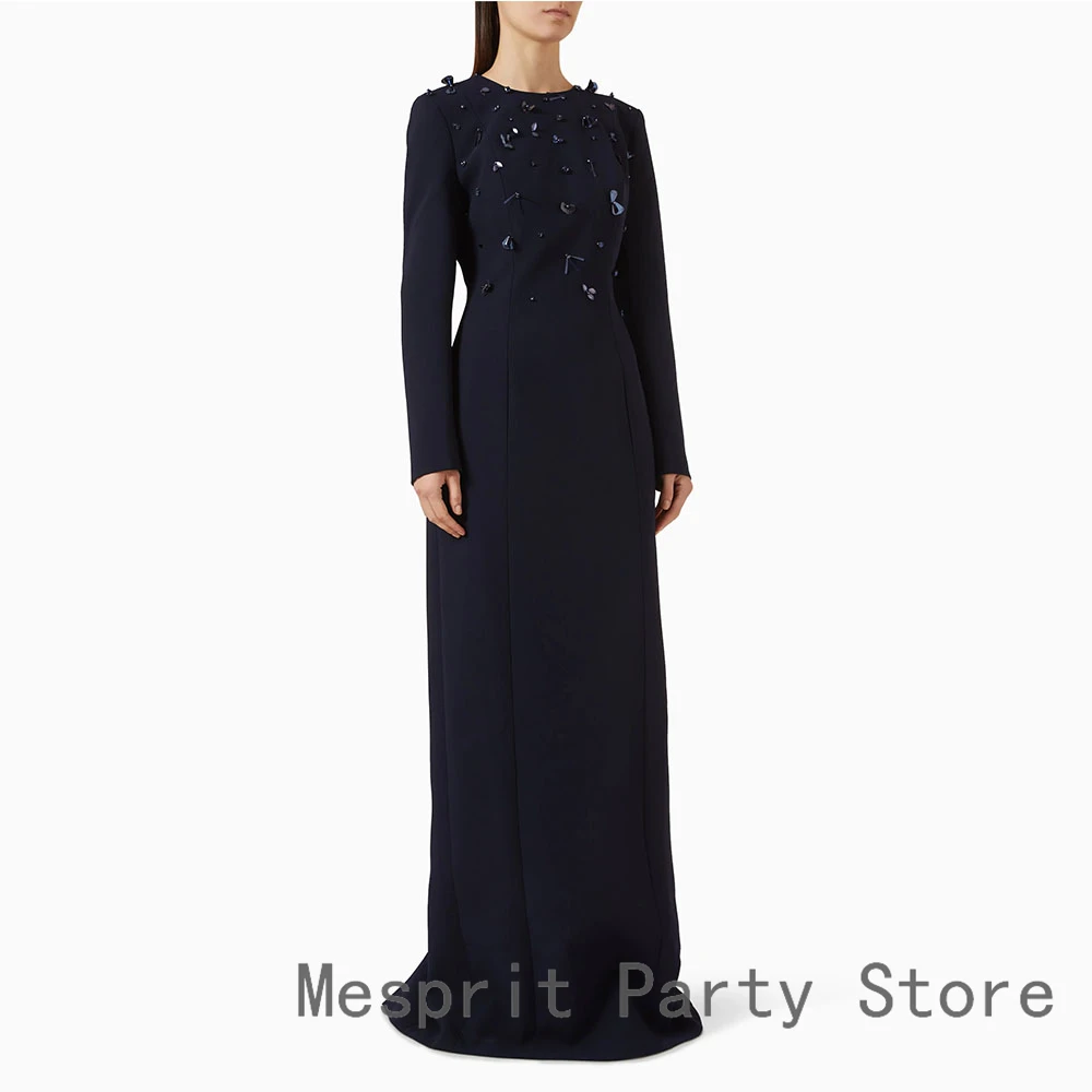 غمد فستان الحفلة الراقصة س الرقبة الديكور مساء اللباس الأكمام الطويلة حزب اللباس الرسمي الطابق طول ثوب السعودية