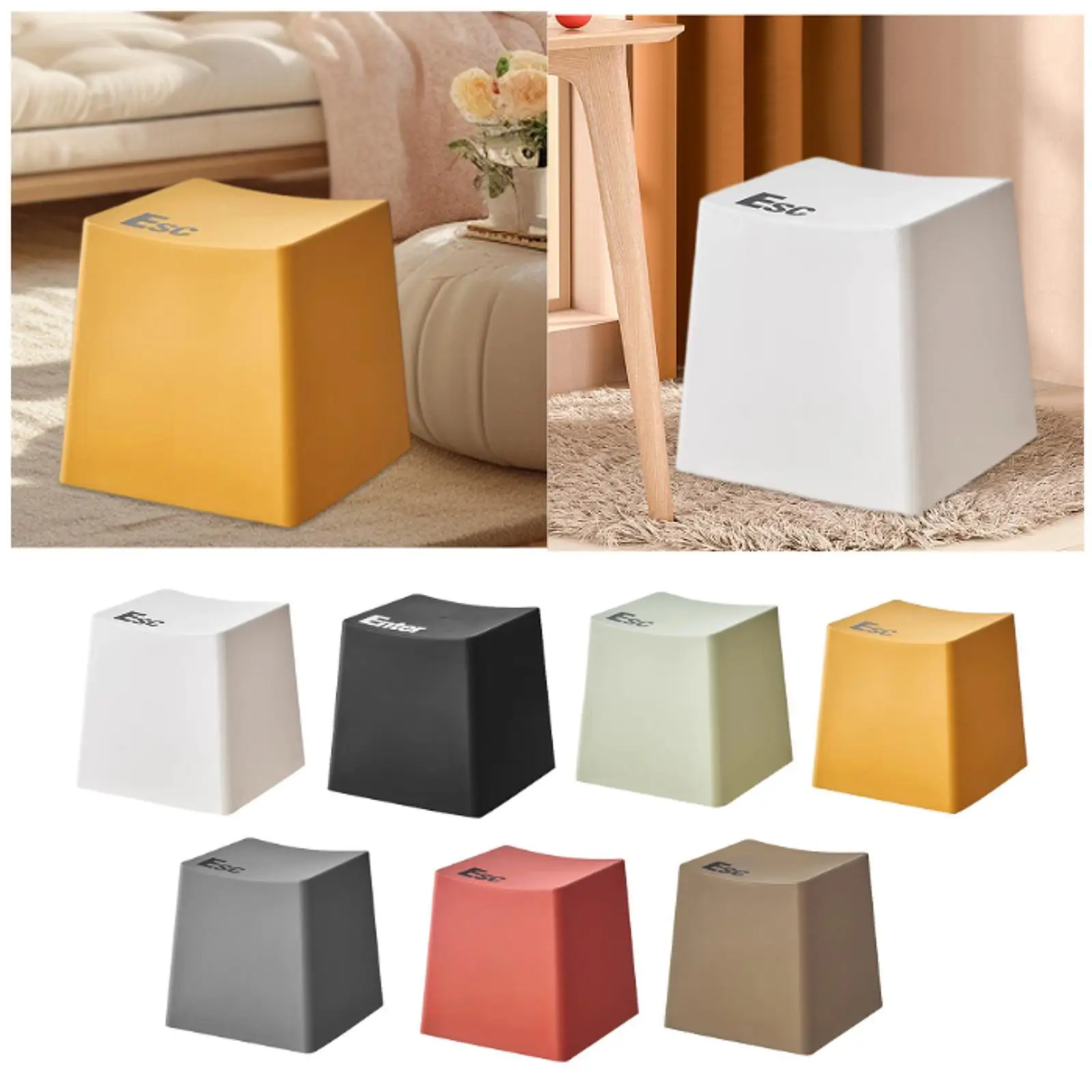 

Bathroom Stool, Shoe Changing Stool Non Slip Foot Rest Footstool for Bathroom under Desk Apartment Bedside Home