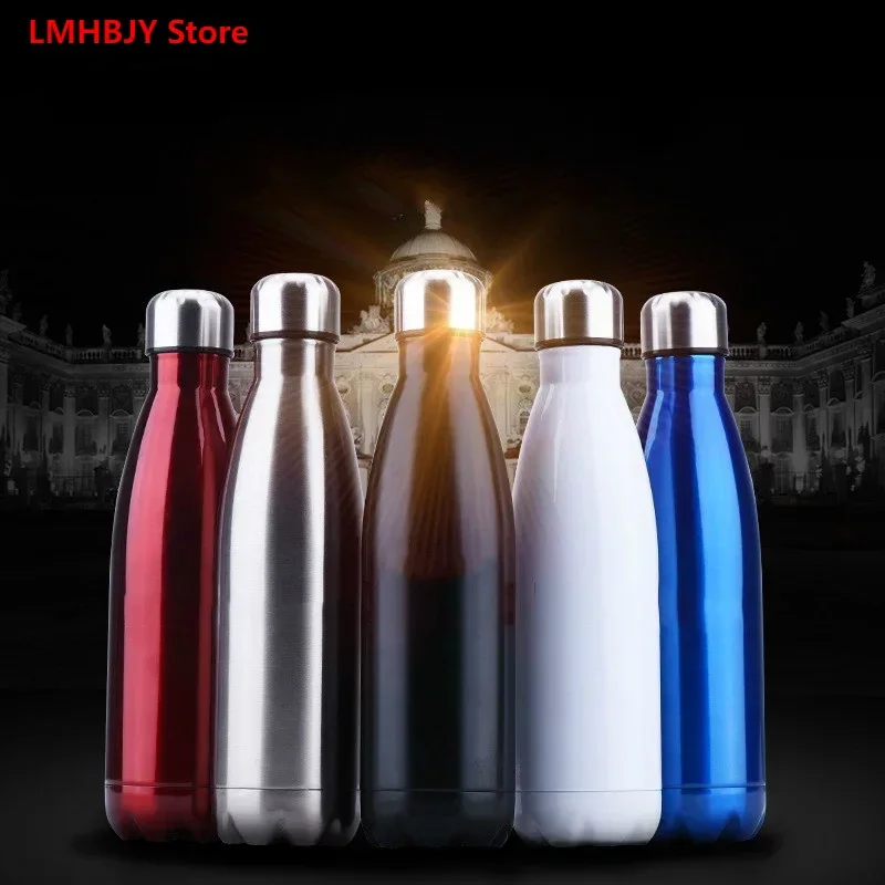 350/500/750/1000ml Double-wall Creative BPA free Water Bottle Stainless Steel Beer Tea Coffee Portable Sport Vacuum thermos