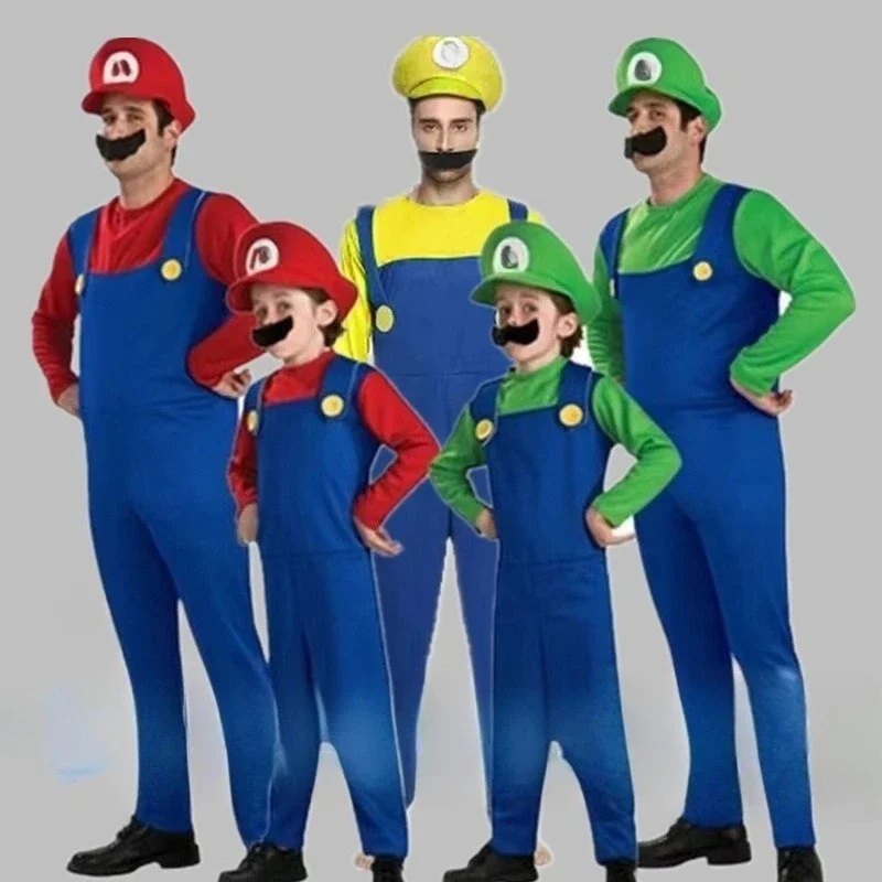 

Disguised Men's Luigi Luxury Adult Clothing Super Brother Halloween Wear Parent-child Games Entertainment Role Play Costume