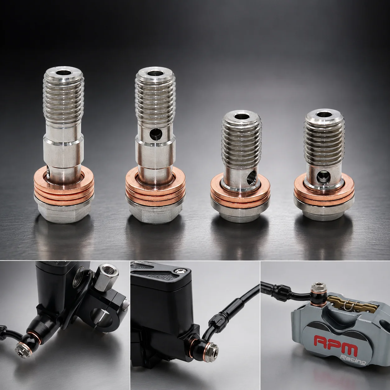 Stainless Steel Motorcycle Brake Banjo Bolt M10x1.0 M10x1.25 Single Double Hole Hydraulic Brake Hose Hollow Bolt