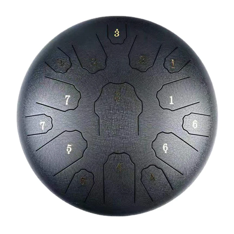 13 Inch 15 Tones Steel Tongue Drum Handpan D Major Music Drums Yoga Meditation Mindfulness Ethereal Drum Percussion Instruments