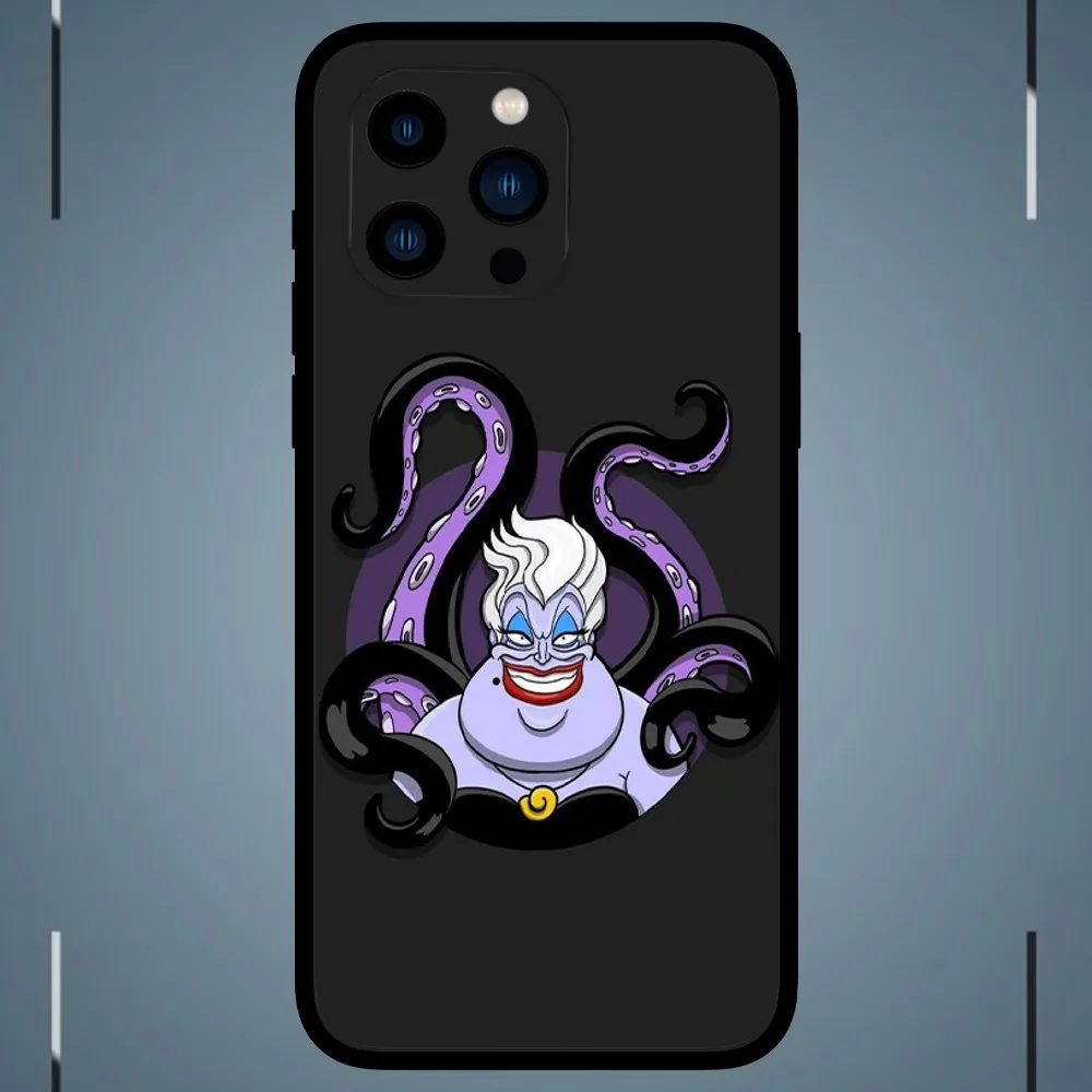 MINISO Disney Ursula Villains Phone Case For iPhone 15 14 13 12 11 Pro Max mini XS XR X 8 Plus SE Cover