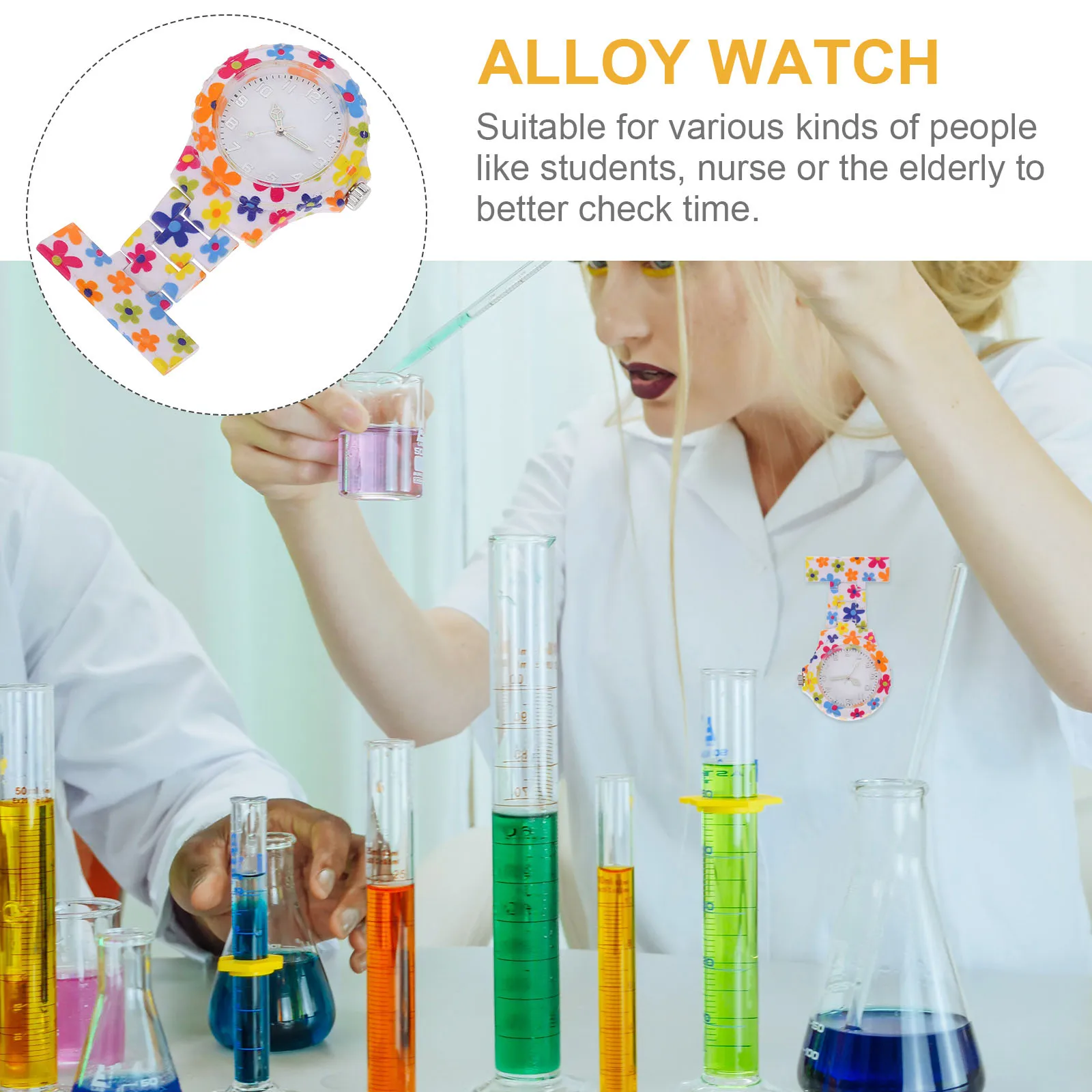 

1pc Nurse Watch Women Watches Medical Pocket Watch Durable Material Luminous Pointer Practical Function Safe Beautiful