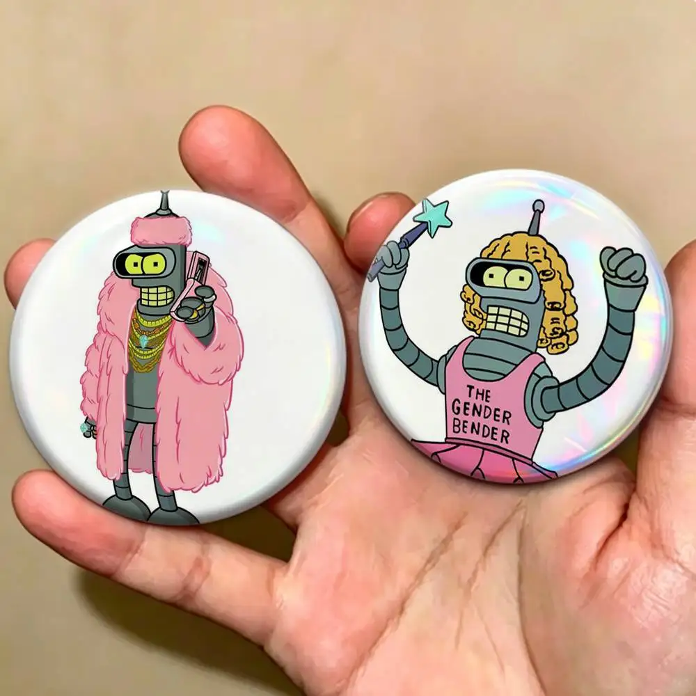 Cartoon B-Bender  Badges Creative Tinplate Button PinsBrooch Badge Clothes Backpack