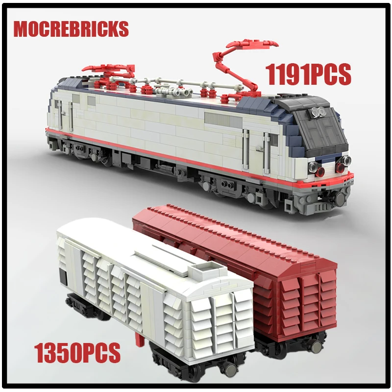 

MOC City Transport Series Amtrak ACS-64 Строительный блок Сборка Модель Набор Технология Кирпичи Головоломки для мальчиков Игрушки Подарки на день рождения