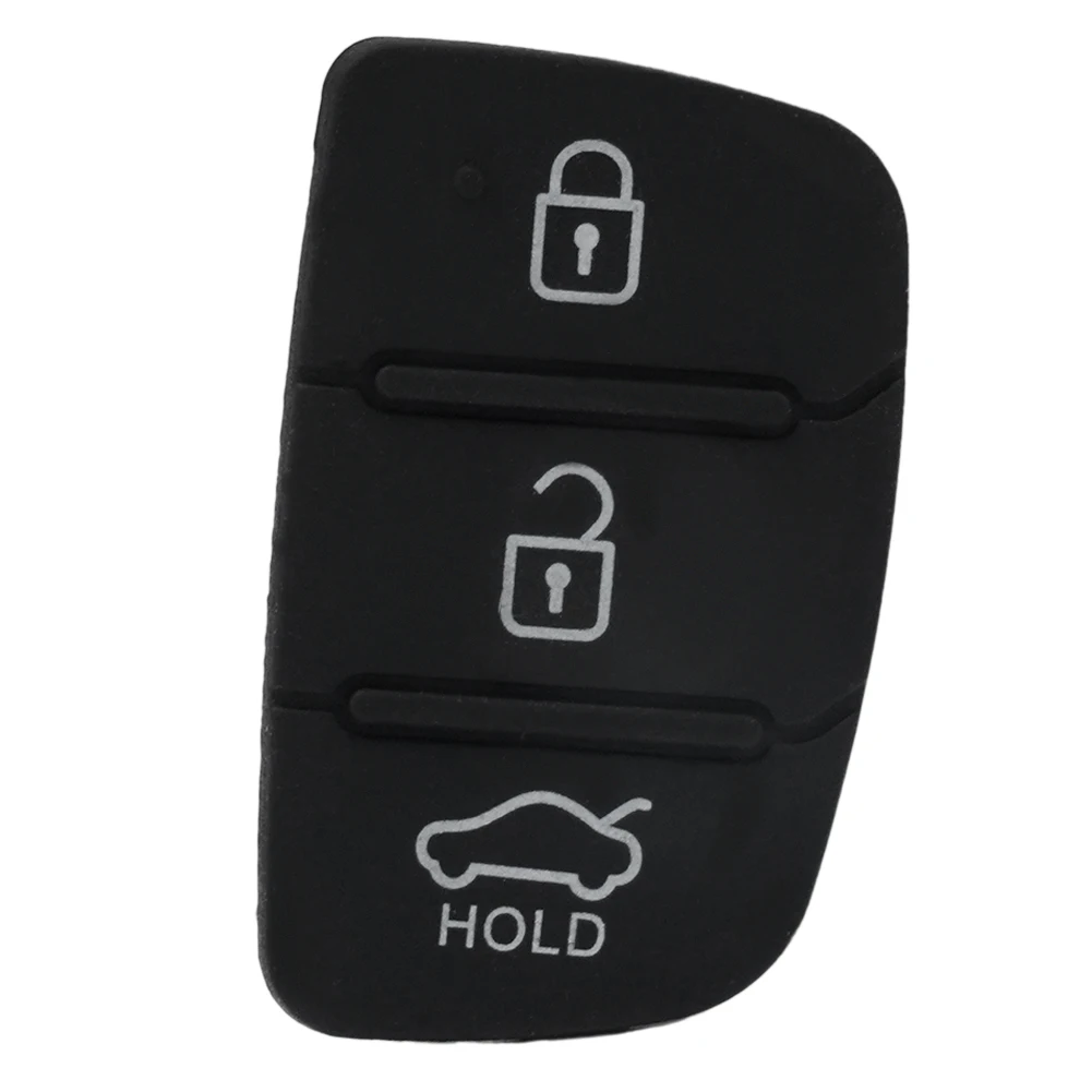 1Pc Car Rubber Pad Remote Key Shell Fits For Hyundai Creta I20 I40 Tucson Elantra IX35 IX45 2009-2019 Keys Pad Auto Lock System