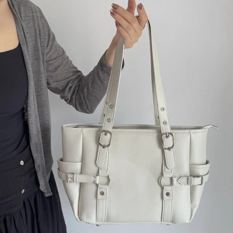 New Retro Hot Girl Handbag Women PU Leather Large Capacity Tote Bag Ladies Fashion Sweet Star Versatile Shoulder Bag view 5