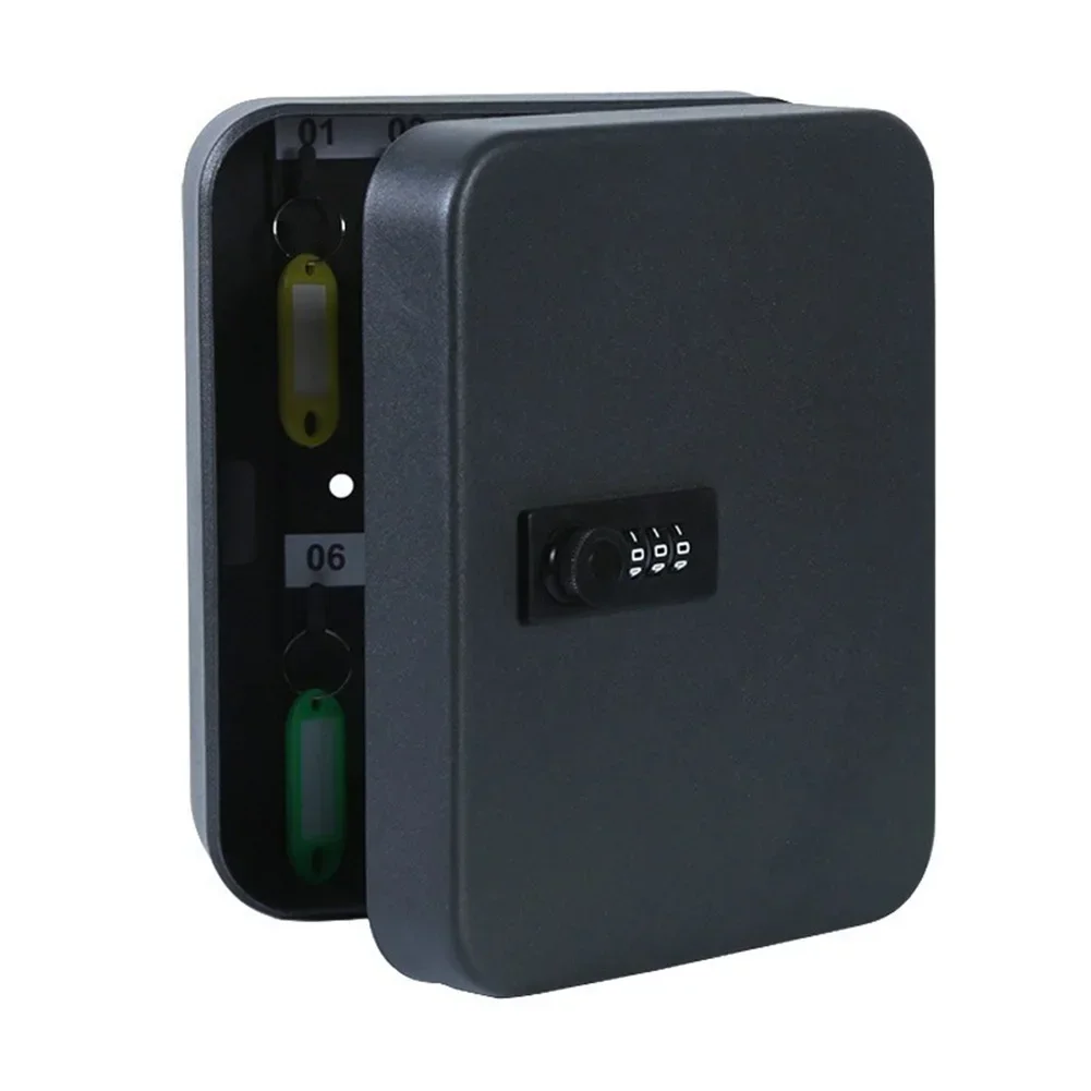 Key Box Wall Mounted 20 Key Hooks Key Cabinet Wall Mount with Key/Code Lock Key Storage Lock Box Key Cabinet Security Lock Box