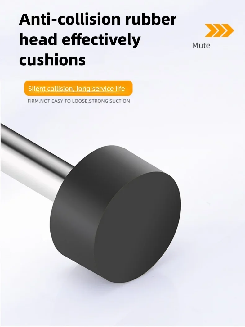 Gummi-Türstopper, selbstklebender Wand- und Bodenschutz, robuster Türgriffstopper, nicht stanzbar, stumm, Türstopper, Heim-Hardware – Detail 7
