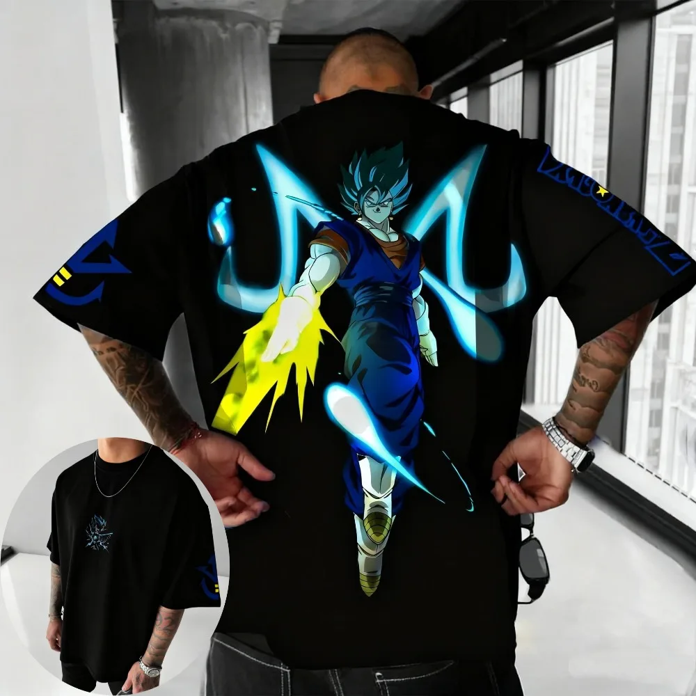 

Dragon Ball Men's and Women's T-shirt Vegito Anime High-end Basics Tee Summer Spring Boy's Short Sleeves Parent-child Outfits