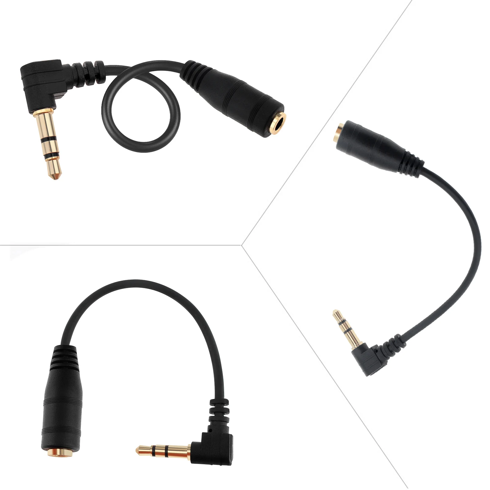 3.5mm Microphone Adapters 4 Pole to 3 Pole Converter Adapter Cable Audio Stereo Mic Conversion Line Microphone Accessories