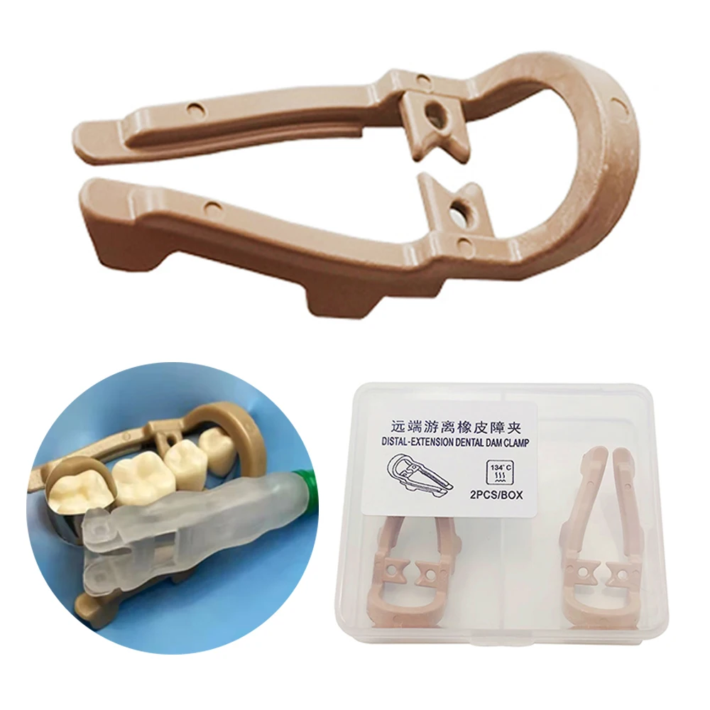 Distal Extension Premolar Rubber Dental Dam Clamp Rubber Barrier Clip Resin Clamp Long Short Dentistry Teeth Repair Tools