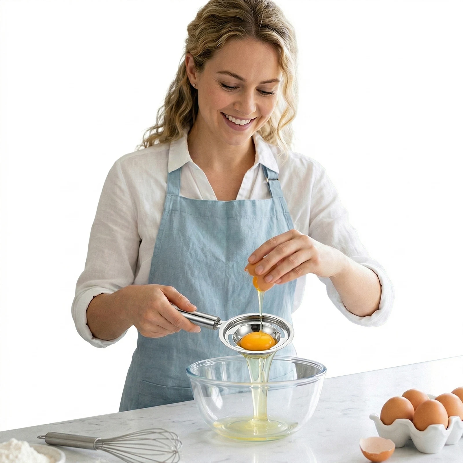 Egg Separator Tool - Yumurta Ayırıcı Gıda Sınıfı Paslanmaz Çelik