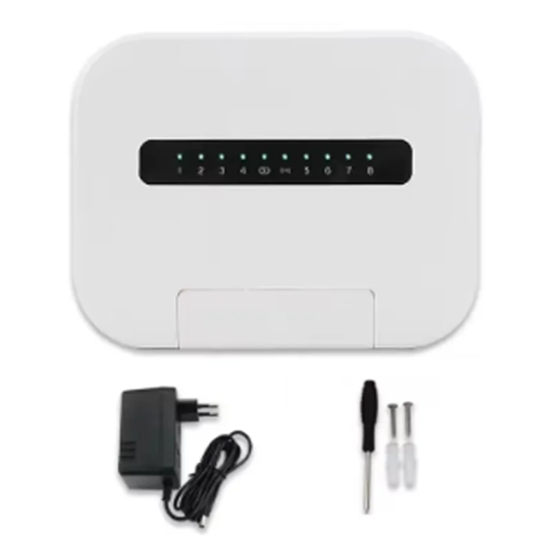 

ABFU-Tuya Wi-Fi Крытый интеллектуальный спринклерный контроллер Крытый интеллектуальный спринклерный контроллер Система орошения Пульт дистанционного управления 8-зонный ЕС Pl