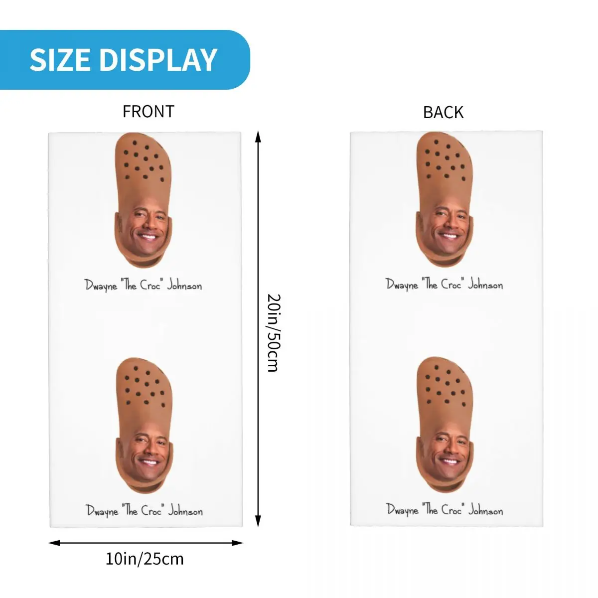 カスタム ドウェイン・ザ・クロック・ジョンソン ネックゲイター 男女兼用 防風 冬用 バンダナ スカーフ ハイキング用