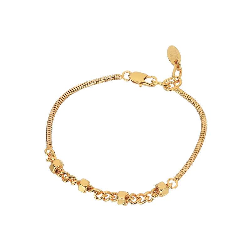 

Gold retro bracelet ins niche design small waist bracelet, high-end transfer small gold bead jewelry for women