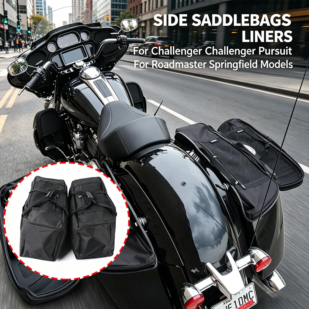

For Indian Challenger Motorcycle New Saddlebags Waterproof Luggage with Mounting Straps for Roadmaster Bike Touring Accessories