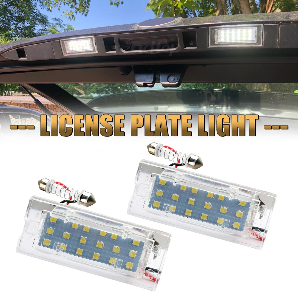 2Pcs LED Plate Light Number License Plate Light White Dedicated For BMW X5 E53 2001 2002 2003 2004 -2006 X3 E83 2004-2009 Canbus