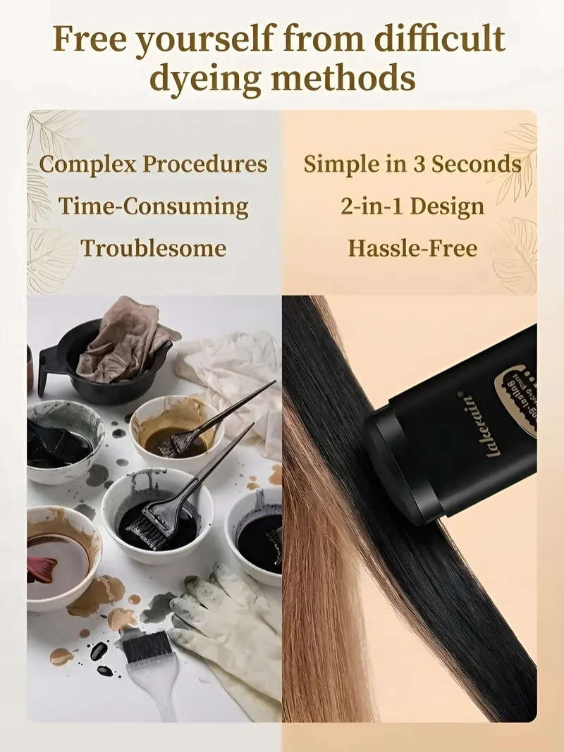 Temporary Disposable Rotate Hair Concealer Pen Easy Coloring Instant Gray Root Cover Stick Portable White Hair Cover Makeup Tool