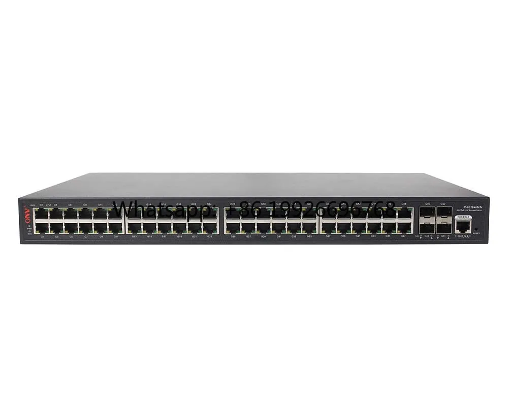 High-Power PoE Switch 52 Port Gigabit (af/at), L2+ Managed, 4 SFP Uplink, 1U Rack Mount with Built-in Power Supply