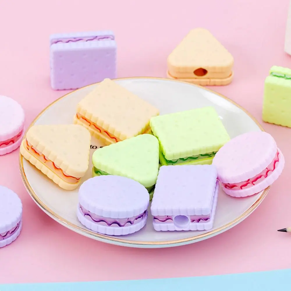 Kawaii Pencil Cutter Cookies Pencil Sharpener Drawing Sketching Pencil Cutting Tools Plastic Random Rewards Gift