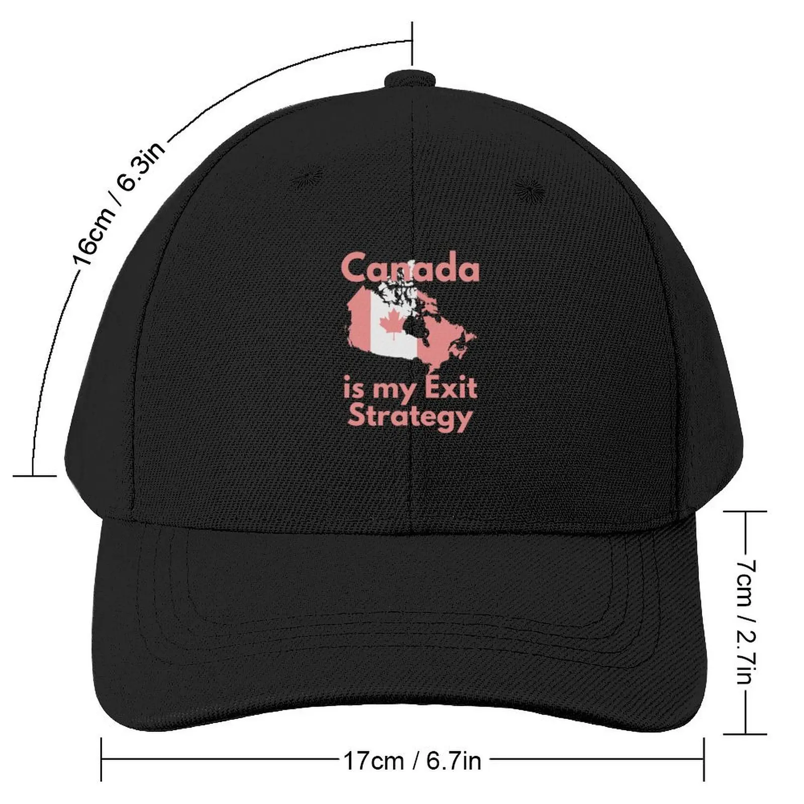 Canada is my Exit Strategy Baseball Cap Golf Cap Hip Hop Women's 2024 Men's