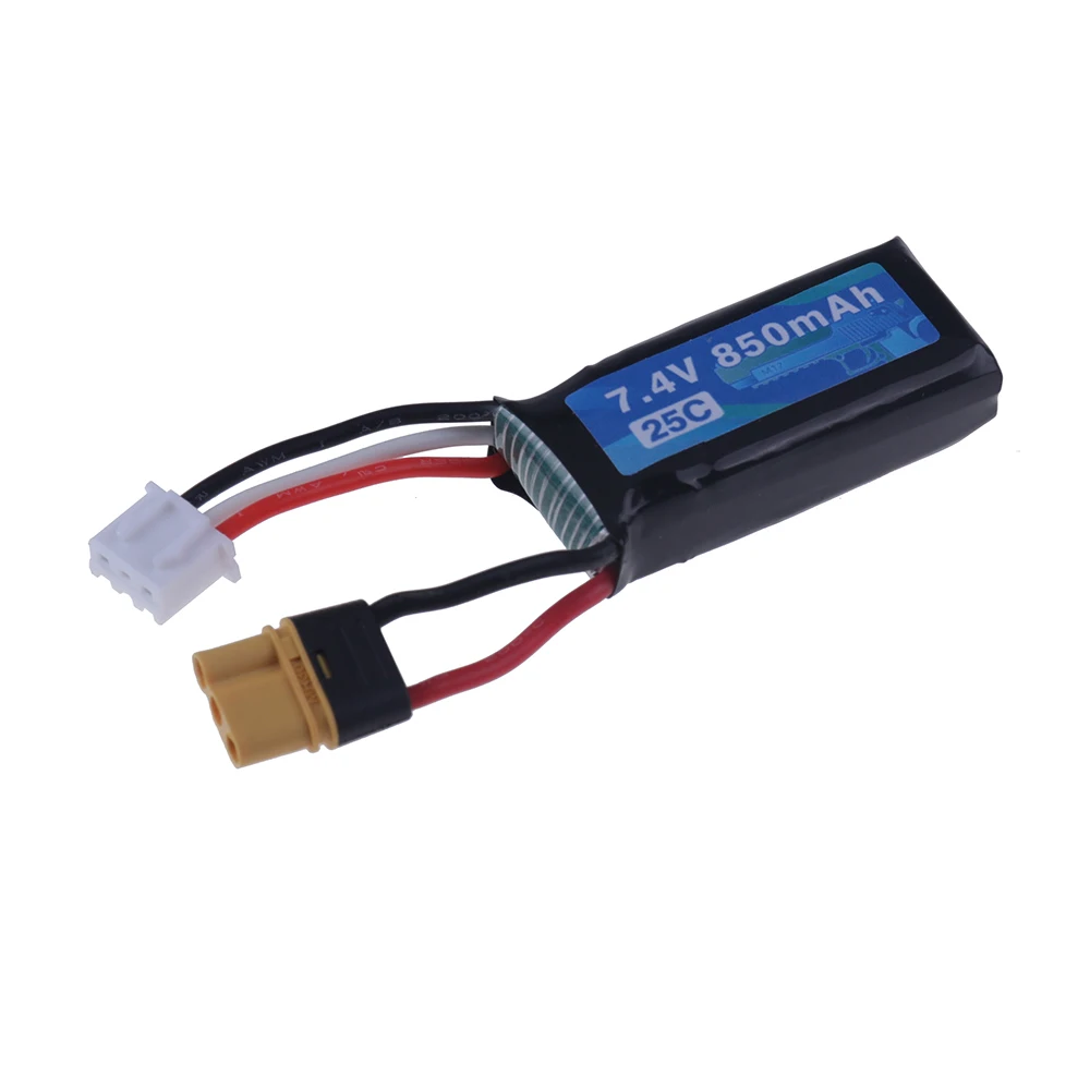 Baterai Lithium 7.4V 850mAh 25C Untuk UDL P320 M17 Aksesori senjata mainan Model simulasi