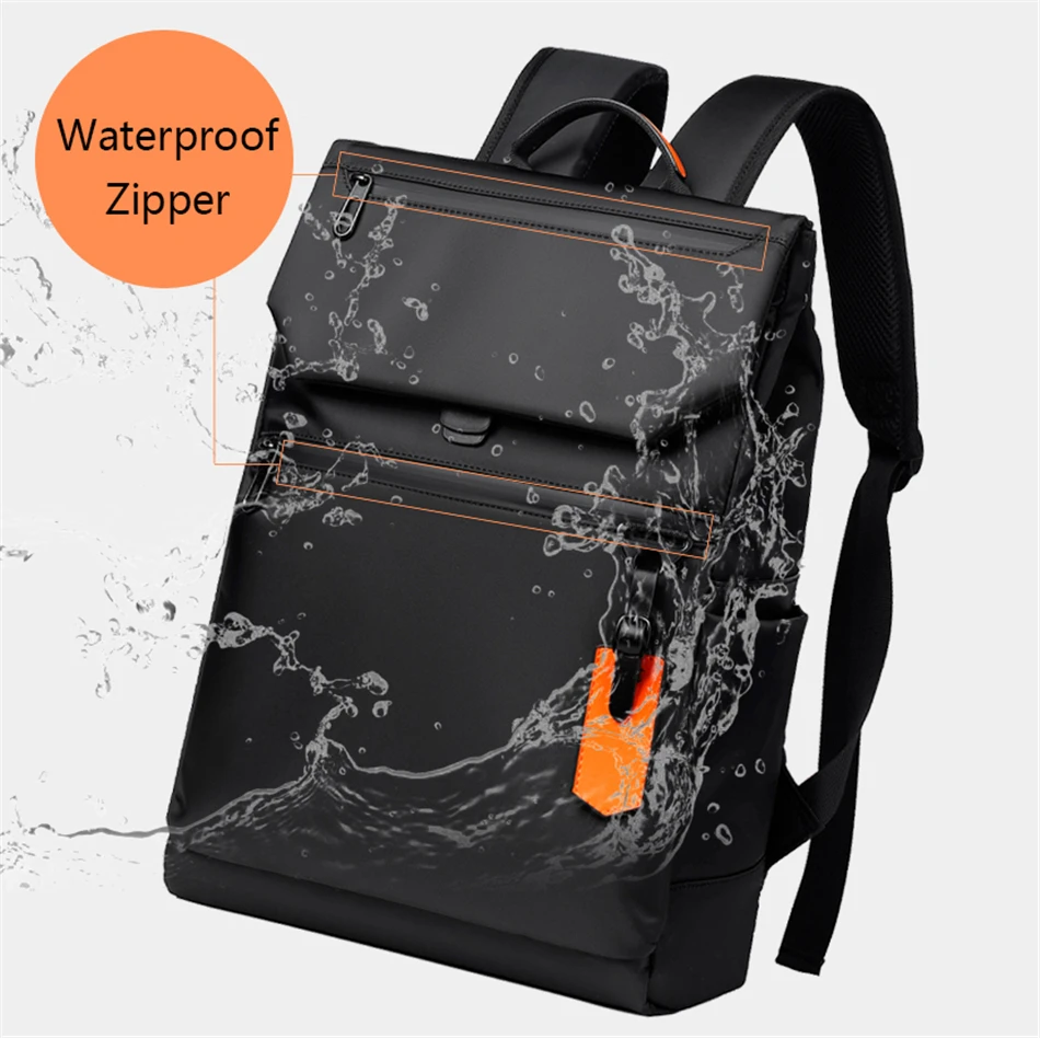 Mochila impermeable para ordenador portátil de alta calidad para hombre, mochila negra de diseñador de marca de lujo para negocios, mochila urbana